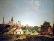 Georg Friedrich Kersting Ansicht von Rostock von Westen oil painting artist